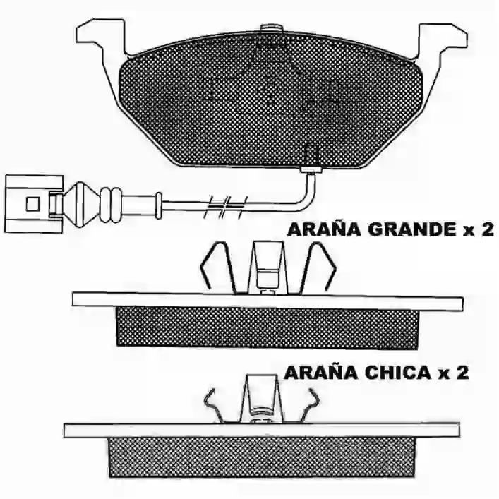 05p692 - 0625 volkswagen bora/fox/suran (con sensor) 99/ delantera