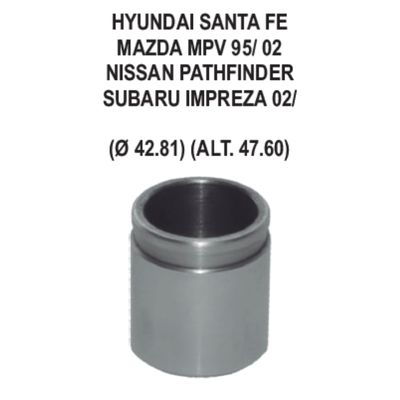 Pfd00917 - piston caliper - hyundai santa fe | mazda mpv | nissan pathfinder | subaru impreza - diam. 42.81 | alt. 47.60