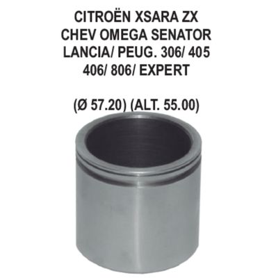 Pfd00929 - piston caliper - chevrolet omega | citroen xsara zx | peugeot 306 | 405 | 406 | 806 | expert - diam- 57.20 | alt. 55