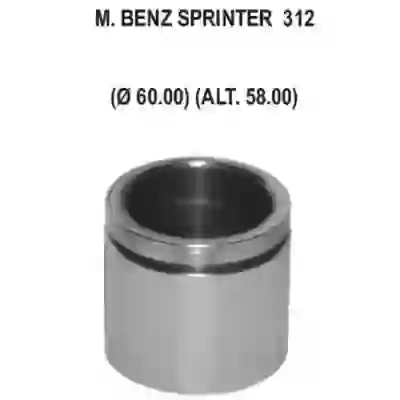 Pfd00933 - piston caliper ø 60mm alt.58mm m.benz sprinter 313- vito