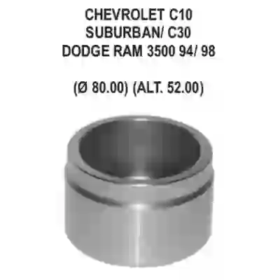 Pfd00965 - piston caliper - chevrolet blazer | c10 | suburban | c30 | dodge ram 3500 - diam. 80 | alt. 52