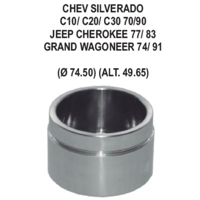 Pfd45401 - piston caliper - chevroet silverado | c10 | c20 | c30 | cherokee wagoneer - diam. 74.50 | alt. 49.65