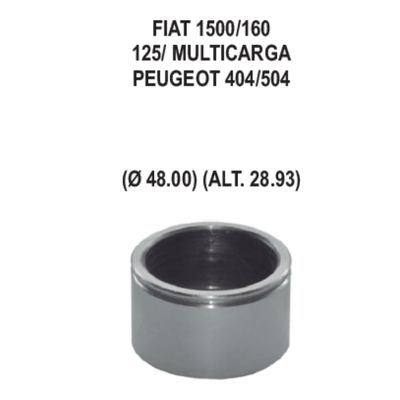 Pfd87835 - piston caliper - fiat 1500 | 1600 | 125 multicarga | peugeot 404 504 - diam. 48 | alt. 28.93