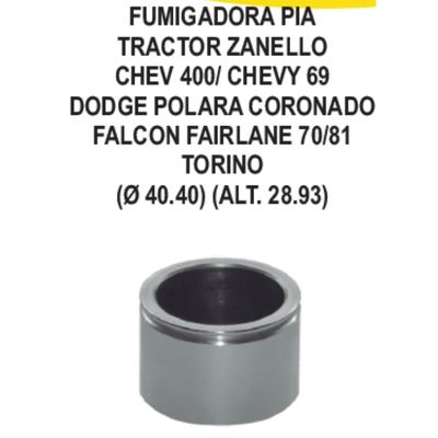 Pfd87836 - piston caliper ø 40.4mm- alt.28.93mm ford falcon-chevrolet chevi- 400- ika torino