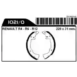 Z-1021 - zapatas de freno  r 4 l - r12 mod viejo